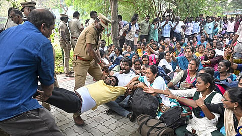 Secondary Grade Teachers Protest in Chennai