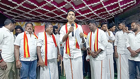 திருச்செங்கோடு: பொங்கல் விழாவில் தவெக அருண்ராஜின் அரசியல் பேச்சுக்கு எதிர்ப்பு