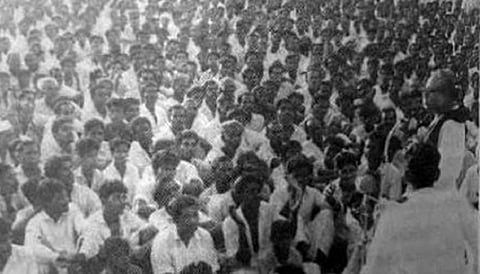 மதுரையில் நடந்த பொதுக் கூட்டத்தில் பேசிய ஈவிகே சம்பத்.