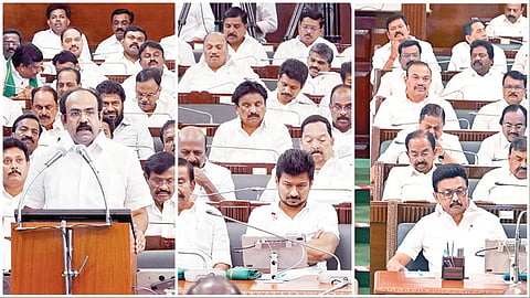 தமிழக அரசின் ரூ.3.44 லட்சம் கோடி மதிப்பிலான இடைக்கால பட்ஜெட்டை நிதியமைச்சர் தங்கம் தென்னரசு நேற்று சட்டப்பேரவையில் தாக்கல் செய்து உரையாற்றினார்.