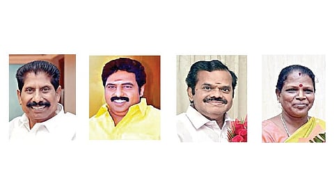 கு.ப.கிருஷ்ணன், பழனியாண்டி, மு.பரஞ்சோதி, வளர்மதி