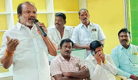 ஆலோசனை கூட்டத்தில் பேசிய பசுபதி