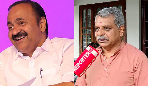 இடது: வி.டி.சதீசன் | வலது: ஆர்.வி.பாபு