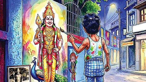 சாமிகளை வரையும் சாமிநாதன்!