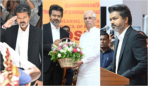 தமிழக முதல்வர் விஜய் பதவியேற்பு விழா தருணங்கள் - புகைப்பட தொகுப்பு