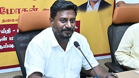 பள்ளிக் கல்வித் துறை அமைச்சர் ராஜ்மோகன்