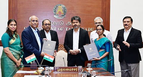 ரூ.18,600 கோடியில் 3 திட்டங்கள்: முதல்வர் விஜய் முன்னிலையில் எல் அண்ட் டி நிறுவனம் ஒப்பந்தம்