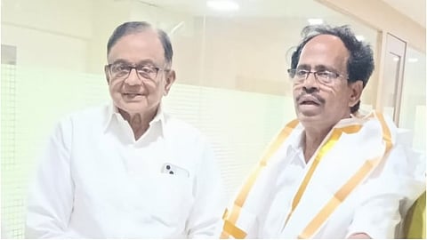 இந்திய கம்யூ. மாநில தலைவர் மு.வீரபாண்டியன் உடன் ப.சிதம்பரம் சந்திப்பு - இரு தலைவர்களும் கூறியது என்ன?