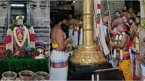 ஸ்ரீவில்லிபுத்தூர் ஆண்டாள் கோயில் பெரியாழ்வார் ஆனி சுவாதி உற்சவம் கொடியேற்றத்துடன் தொடக்கம்