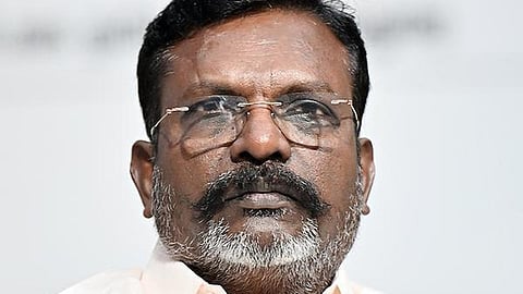 விடுதலைச் சிறுத்தைகள் கட்சியின் தலைவர் திருமாவளவன்