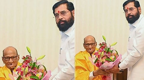 ஷிண்டேவுடன் சரத் பவார் திடீர் சந்திப்பு - உத்தவ் தாக்கரே சிவசேனா, காங்கிரஸ் கலக்கம்