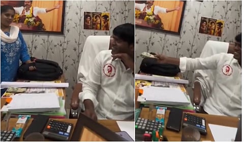 ரூ.1.30 லட்சம் லஞ்சம் வாங்கியதாக வீடியோ வைரல்: தவெகவில் இருந்து ஊராட்சி மன்றத் தலைவர் நீக்கம்
