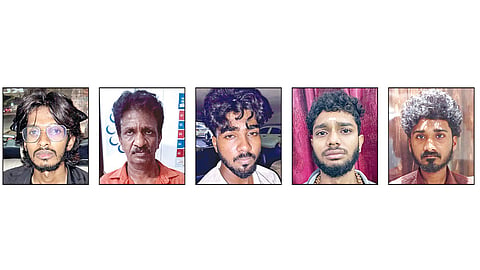கைதான சக்திவேல், சாந்தகுமார், ராம், ராம்குமார், உதயகிரண்