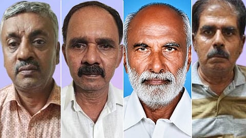 முருகதாஸ் | வெள்ளைத் துரை | சேதுபதி | அன்வர்தின் | கோயில் நில மோசடி வழக்கில் கைது செய்யப்பட்டவர்கள்