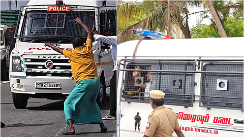 உதயநிதியை தஞ்சாவூர் அழைத்துச் செல்லும் வழியில் பரபரப்பு!
