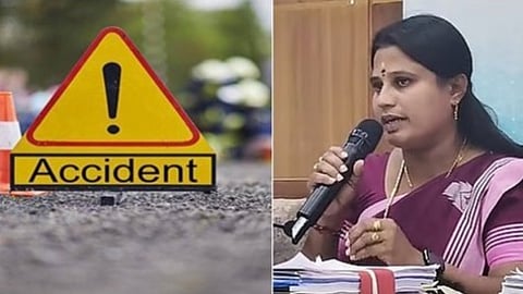 அமைச்சர் ஜெகதீஸ்வரி குடும்பத்தினர் சென்ற கார் மோதி இளைஞர் உயிரிழப்பு