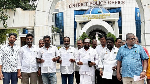 திருவண்ணாமலை மாவட்ட காவல் கண்காணிப்பாளர் அலுவலகத்தில் புகார் அளித்த திருவண்ணாமலை தெற்கு மாவட்ட பாஜக முன்னாள் மாவட்ட தலைவர் பாலசுப்பிரமணியன்