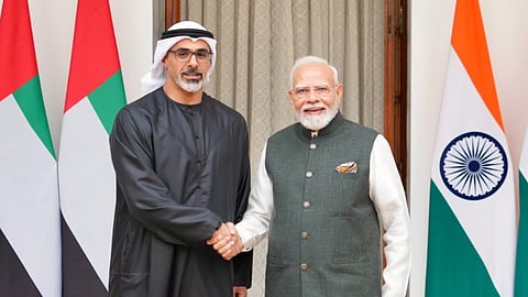 அபுதாபி பட்டத்து இளவரசருடன் பிரதமர் மோடி சந்திப்பு