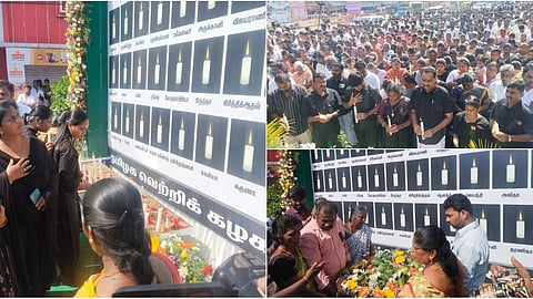 கரூர் கூட்ட நெரிசல் முதலாண்டு நினைவேந்தல்: திரளானோர் கண்ணீர் அஞ்சலி