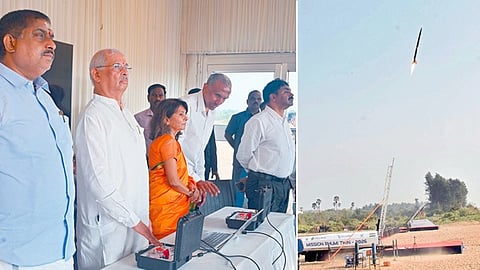 மாமல்லபுரம் அருகே ‘ரூமி ட்வின்’ திட்டம்: ஒரு ராக்கெட் வெற்றிகரமாக விண்ணில் பாய்ந்தது