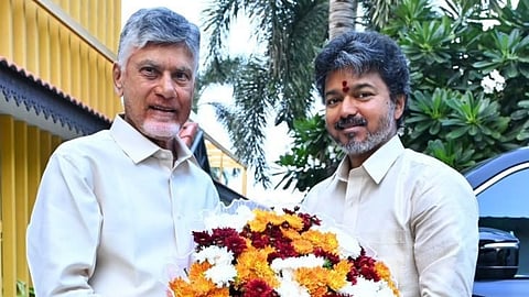 ஆந்திர முதல்வர் சந்திரபாபு நாயுடு உடன் முதல்வர் விஜய் சந்திப்பு