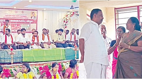 விழா மேடையில் தவெகவினர்; வெளியேறிய அதிமுக எம்எல்ஏ