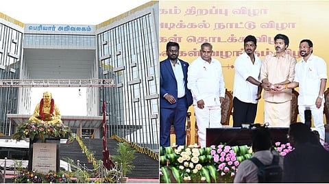 கோவையில் ரூ.300 கோடியில் கட்டப்பட்ட பெரியார் அறிவுலக மையத்தை திறந்தார் முதல்வர் விஜய்