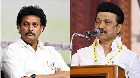 இடது: அன்பில் மகேஸ் பொய்யாமொழி | வலது: மு.க.ஸ்டாலின்