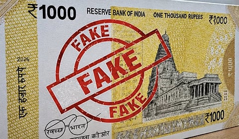 தஞ்சை பெரிய கோயில் படத்துடன் கூடிய 1,000 ரூபாய் நோட்டு போலியானது: பத்திரிகை தகவல் அலுவலகம் விளக்கம்
