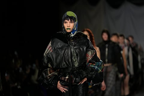 Models wear creations by the Rave Review women's Fall-Winter 2024-25