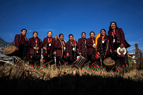 Band members of Shrijanshil Mahila Sanstha