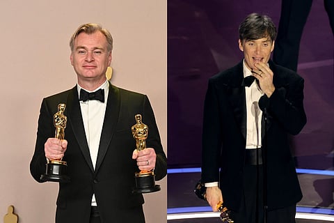 In frame: Christopher Nolan (L), Cillian Murphy (R)