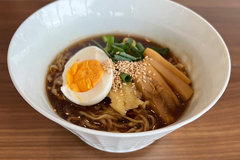 In frame: A bowl of ramen noodle