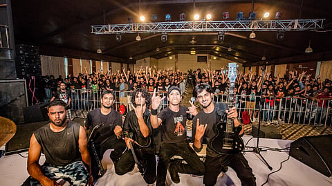 On stage