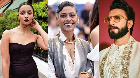 In frame: Alia Bhatt (R); Anasuya Sengupta (C); Ranveer Singh (L)
