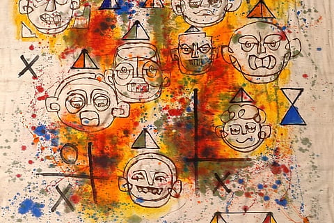 In frame: An artwork from the display