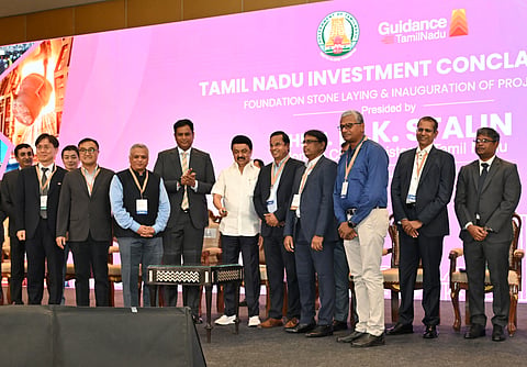 Tamil Nadu Chief Minister Thiru M K Stalin lays the foundation of HMIL Hydrogen Innovation Centre