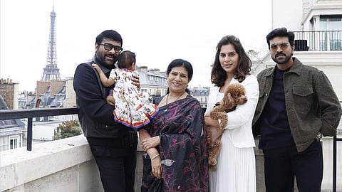 Chiranjeevi, Klin Kaara, Surekha, Upasana and Ram Charan (L to R)