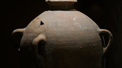 A rare bronze-era jar, newly reassembled, returned to public exhibition