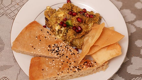 Masto Bademjan with Sourdough bread