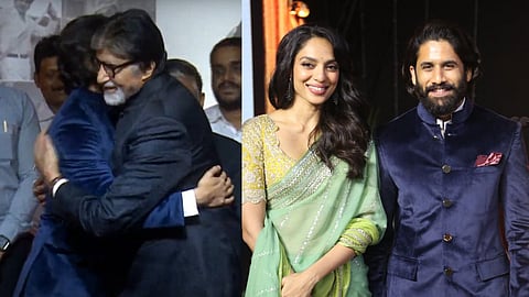Naga Chaitanya and Amitabh Bachchan (L); Sobhita Dhulipala and Naga