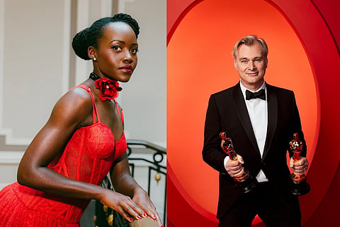 (L-R): Lupita Nyong'o and Christopher Nolan
