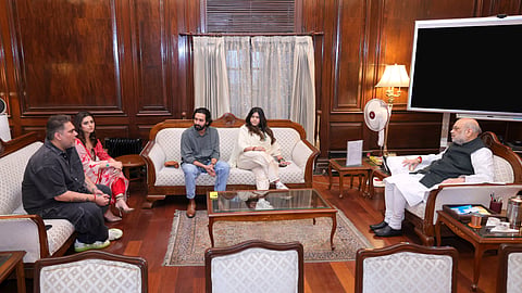 Amit Shah (R) with The Sabarmati Report team
