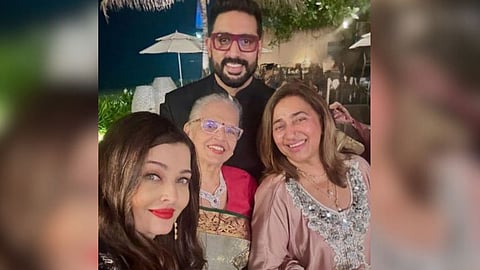 Abhishek Bachchan, Brindya Rai, Anu Ranjan and Aishwarya Rai