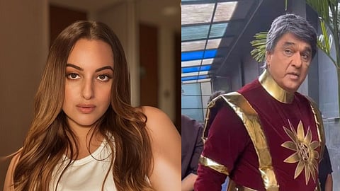 Sonakshi Sinha (L); Mukesh Khanna (R)