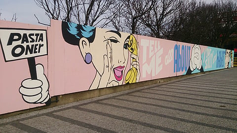 A colourful clash of art and fashion