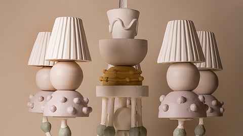 A light fixture from the collection