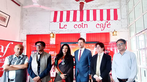 A still from the announcement of the second edition of the French Film Festival