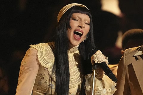 Lady Gaga performs during the 67th annual Grammy Awards in Los Angeles