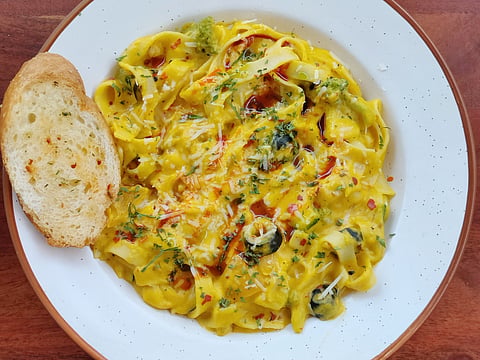 Pumpkin fettuccine